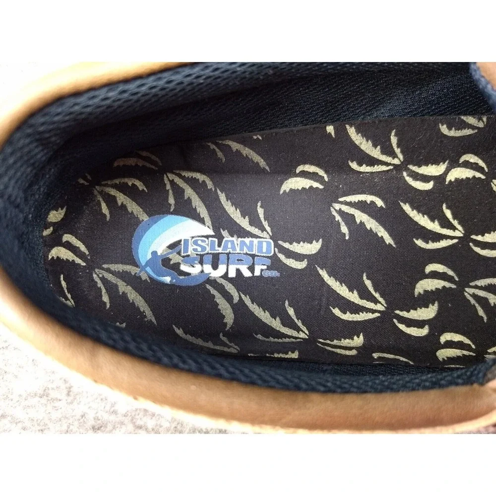 Island Surf Co Boat Deck Shoes Cod Dark Brown Men's 8M Lace Up Round Toe Cushion - Picture 7 of 16